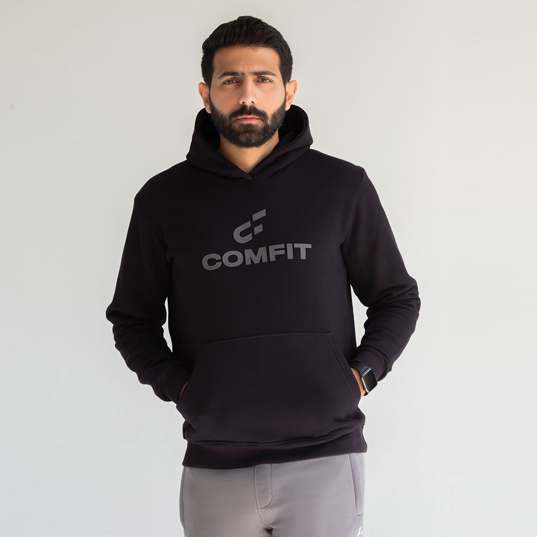 COMFIT BLACK HOODIE UNI SEX