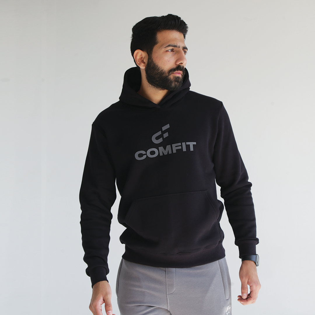 COMFIT BLACK HOODIE UNI SEX
