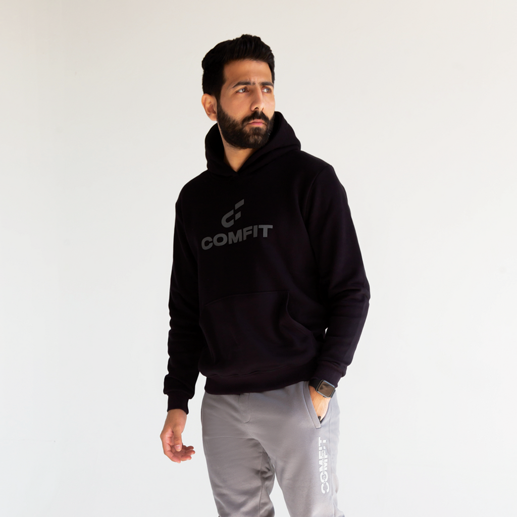 COMFIT BLACK HOODIE UNI SEX