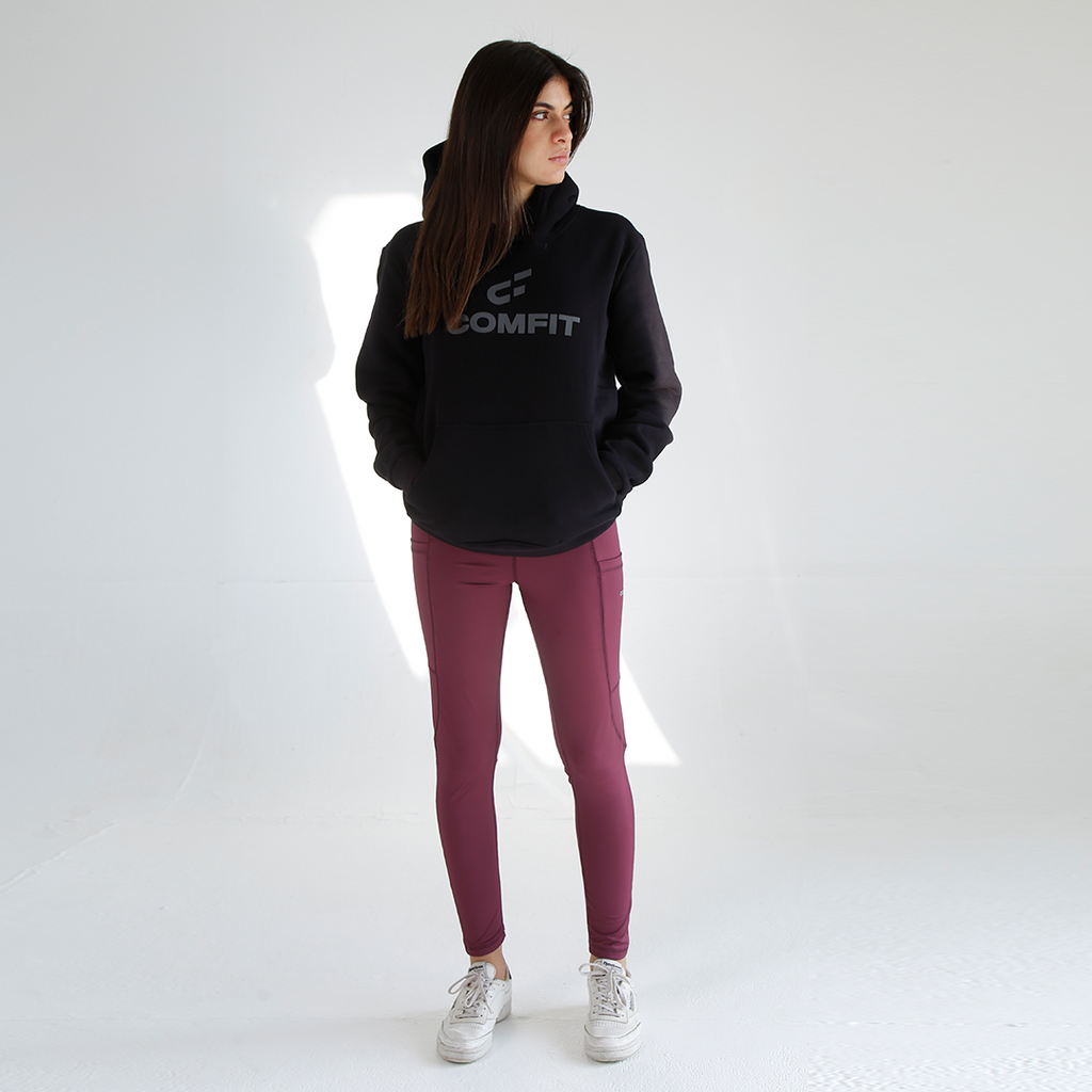 FEMALE OVER SIZED BLACK HOODIE