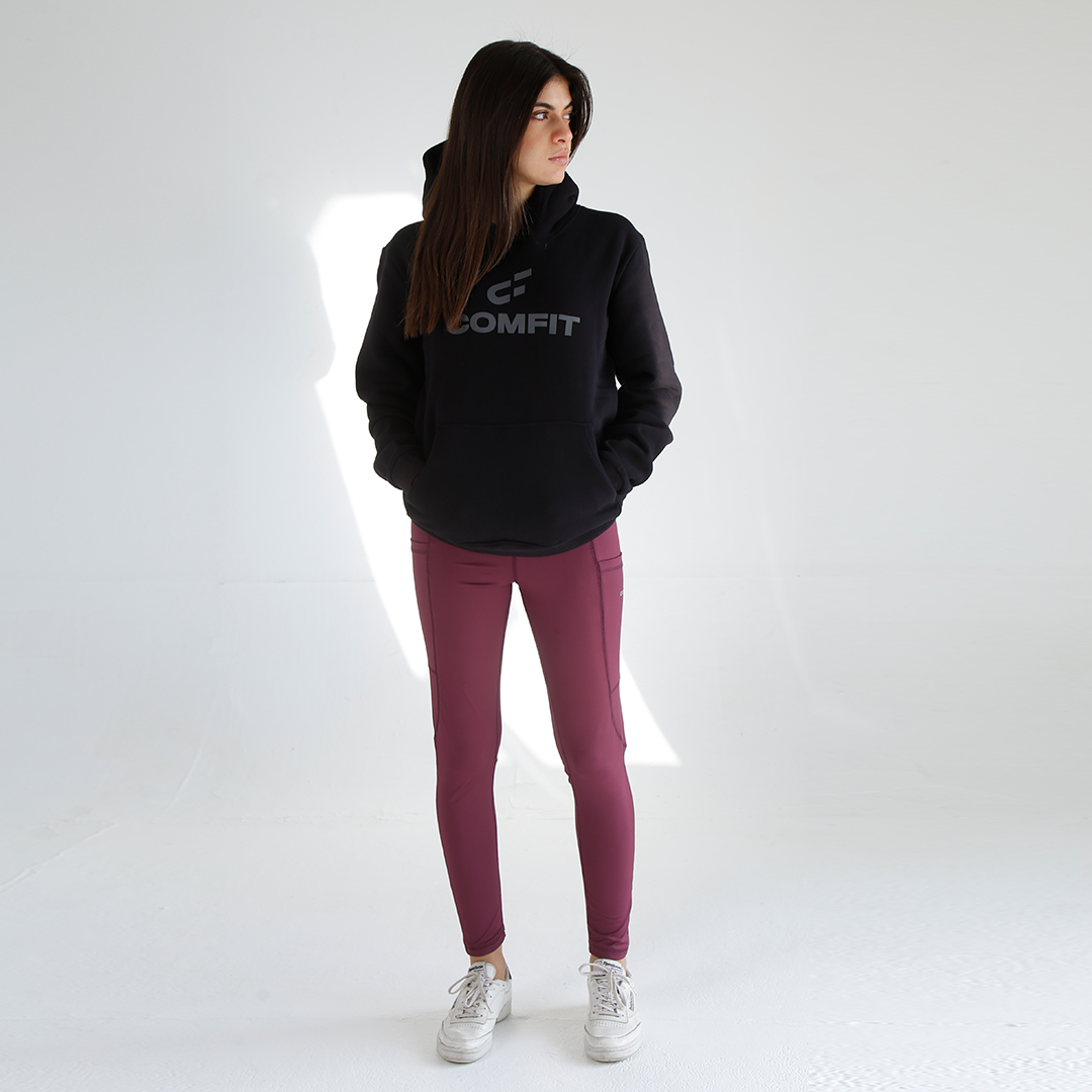 FEMALE OVER SIZED BLACK HOODIE